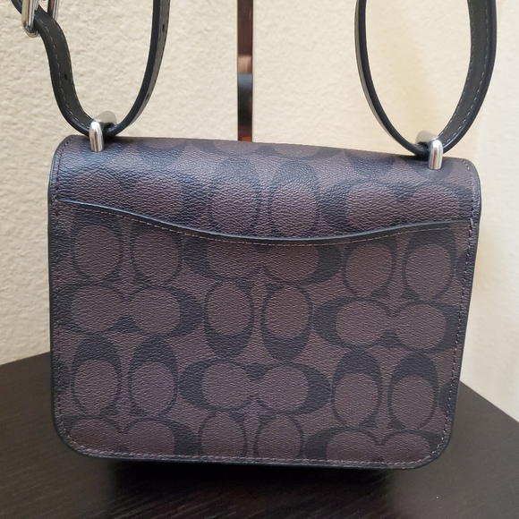 Coach Morgan Square Crossbody In Signature Canvas With Rose Print - Picture 10 of 16